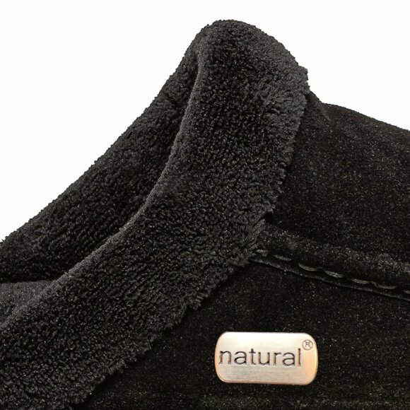 Natural Fashion Oliver Suede Men Slippers | 1-Piece | Black | 8 - Picture 4 of 4